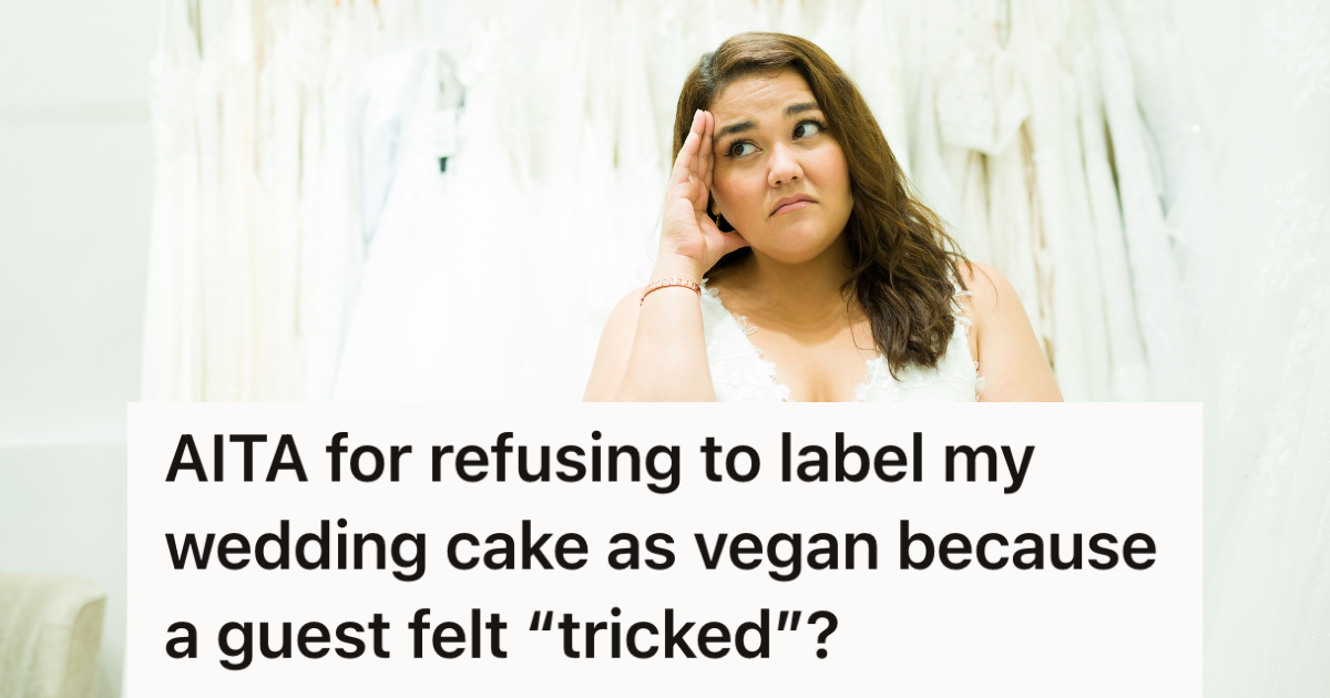 Couple Chose A Vegan Cake For Their Wedding, But A Rude Relative Accused Them Of “Forcing Their Lifestyle” On Their Guests