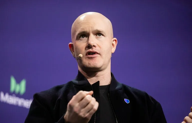 Brian Armstrong, chief executive officer of Coinbase Global Inc., speaks during the Messari Mainnet summit in New York in 2023.