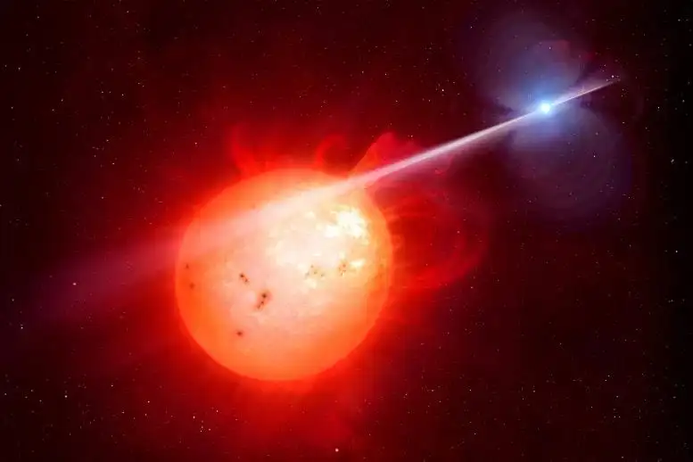 Exotic Binary Star System AR Scorpii Artist’s Impression