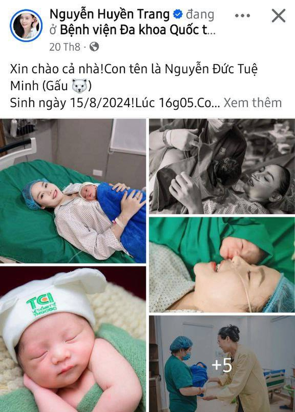 Nhan sắc thăng hạng của diễn viên Huyền Trang sau sinh con