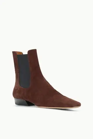 Staud Wally Chelsea Boot Mahogany Suede