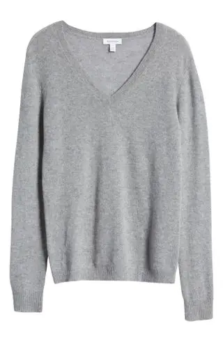 Nordstrom V-Neck Cashmere Sweater (Was $129) 