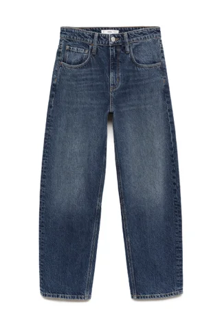 Mango High Waist Slouchy Barrel Jeans 