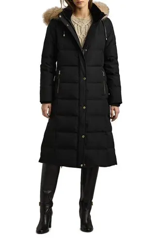 Heritage Down & Feather Fill Puffer With Faux Fur Trim Removable Hood