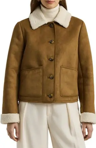 Lauren Ralph Lauren Faux Shearling Jacket (Was $300) 