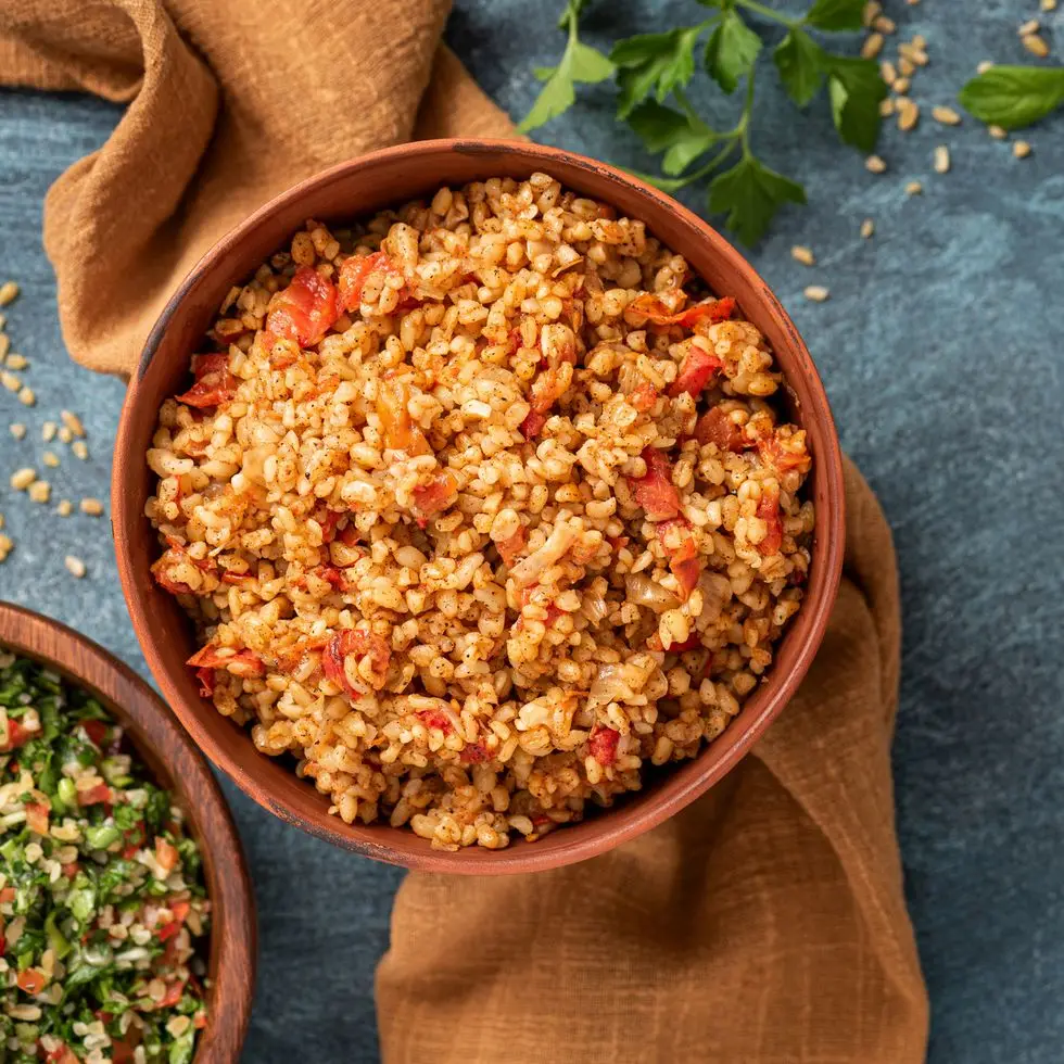 easy bulgur pilaf pilavi with tomatoes