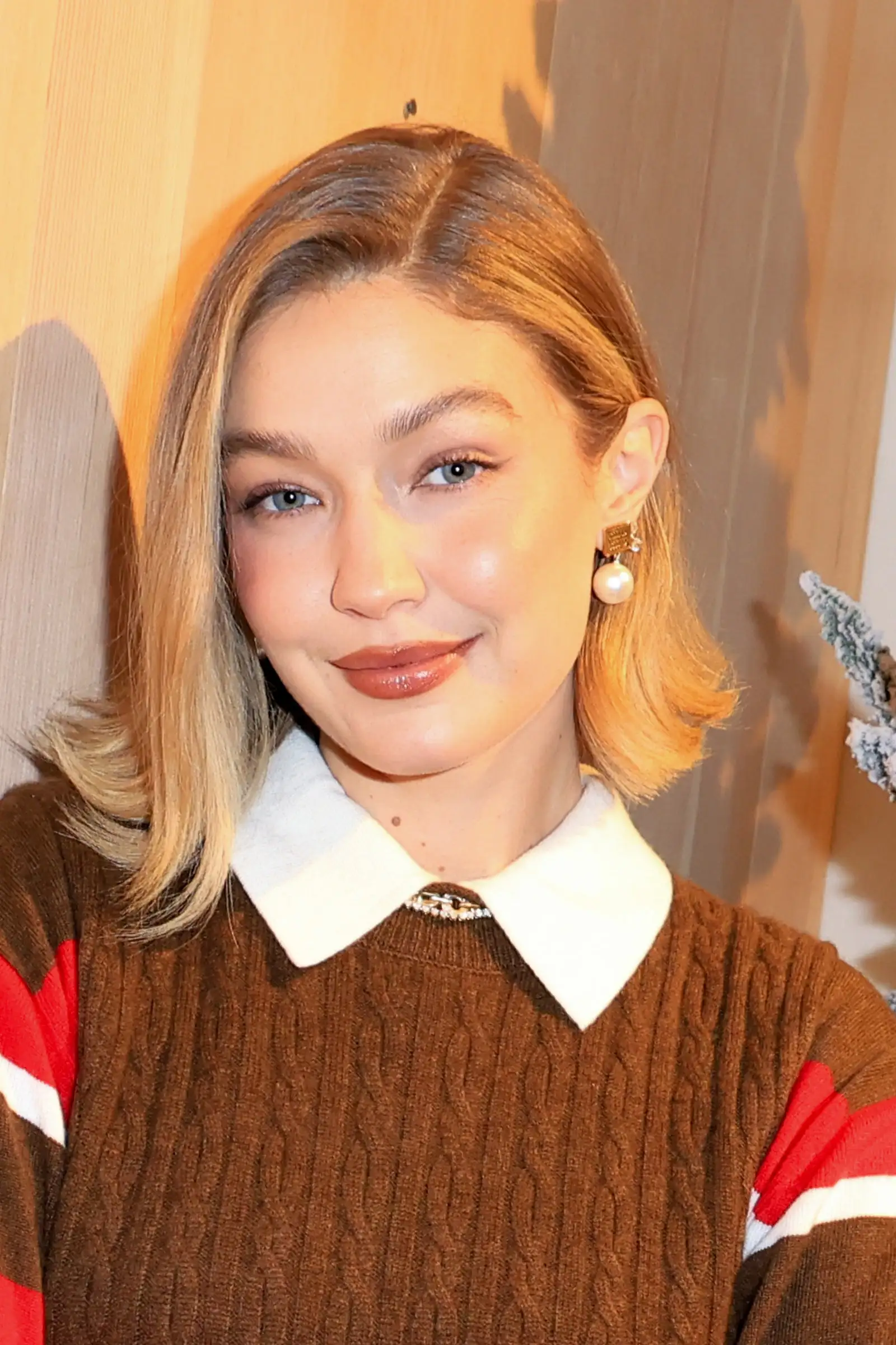 Image may contain Gigi Hadid Face Happy Head Person Smile Adult and Dimples