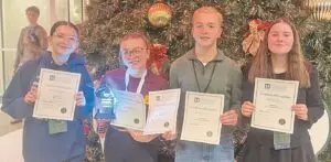 (Left to right): Rachel Bartlett, Lydia Fenner, Griffyn Fenner and Kathryn Droz each received high ratings for their performances. Photos provided