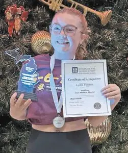 Senior Lydia Fenner won high accolades and scholarship opportunities for her musical theatre solo at the Michigan Thespian Festival.