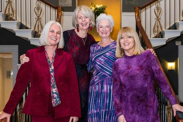 Rachel Peru, Bernadette Gledhill, Annie Stirk and Christine Talbot - the Find Your Midlife Magic team - at Rudding Park Hotel, wearing Joe Browns. Picture by Kate Mallender