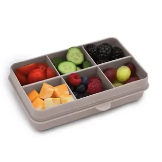 Melii Snackle Box Mini Grey – 6 Adjustable Snack Compartments