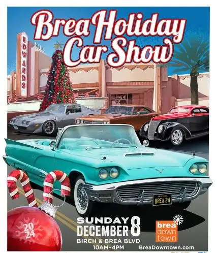 Brea Holiday Car Show flyer 2024