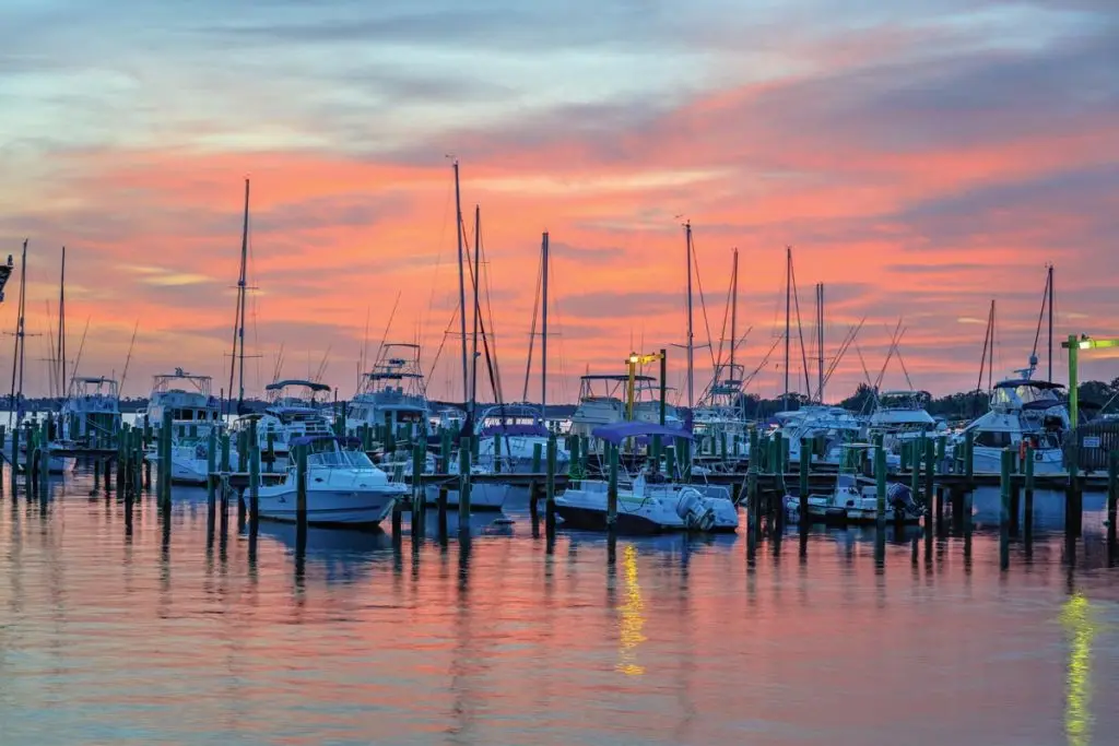 The familiar and beautiful scene of a marina filled with fishing vessels. Photo courtesy of Martin County Office of Tourism and Marketing