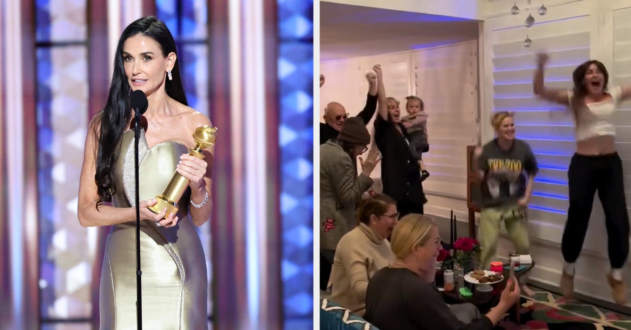 Here’s Why Everyone Is Emotional Over Demi Moore’s Win At The Golden Globes, Including Her Daughters