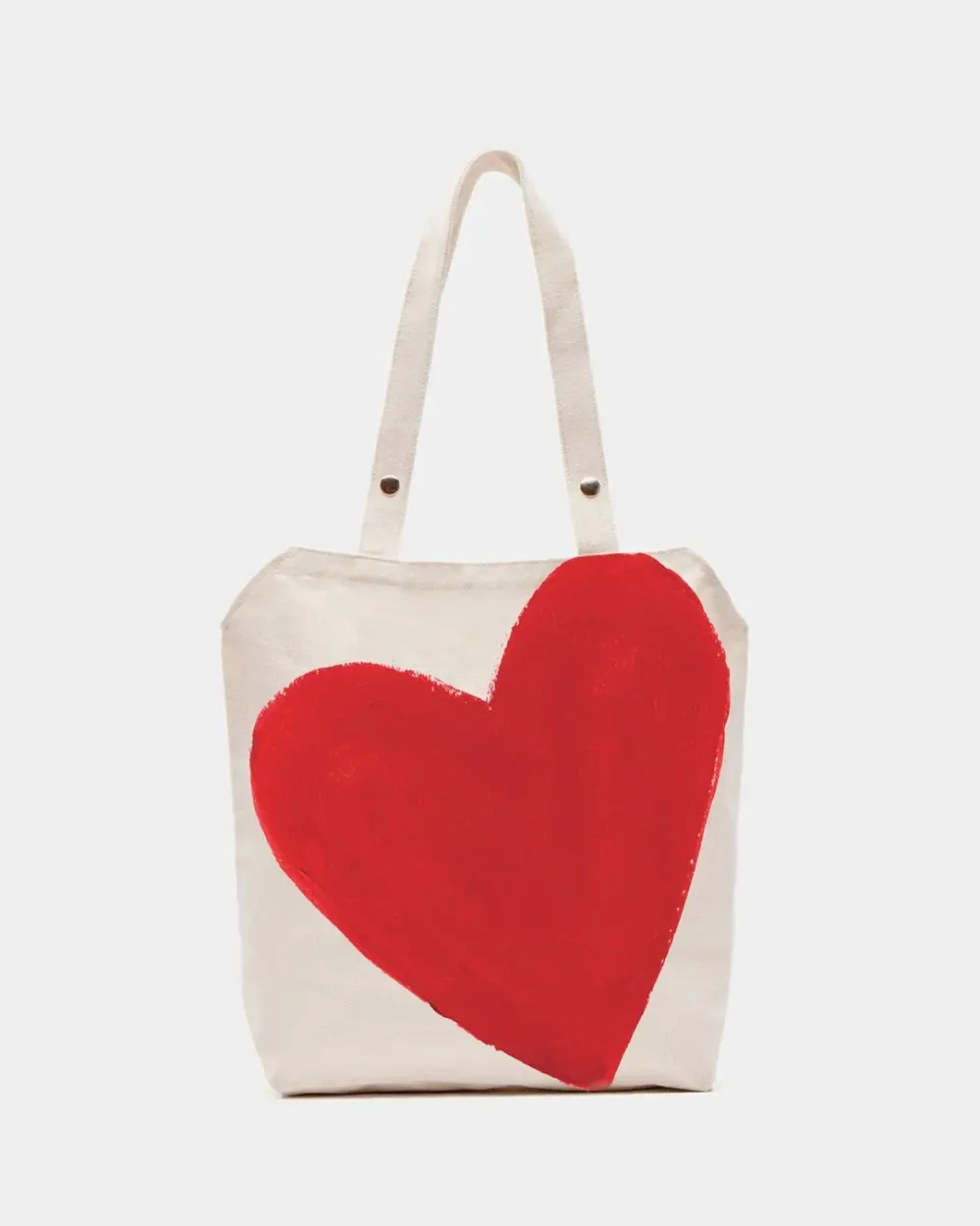 heart print tote bag