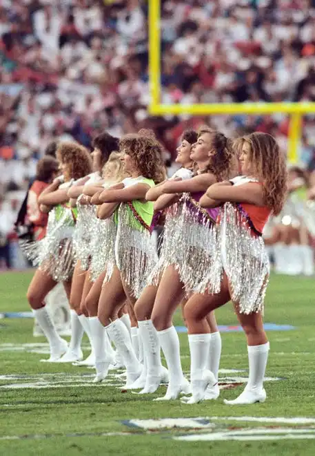 Pregame performers on the field prior to the start of Super Bowl XXV between the New York Giants and the Buffalo Bills at Tampa Stadium.