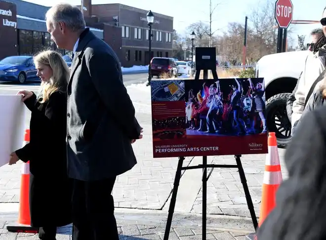 Salisbury University's proposed downtown performing arts center was awarded $2 million in grant funding from the Maryland Department of Housing and Community Development on Monday, Jan. 13, 2025, in Salisbury, Maryland.