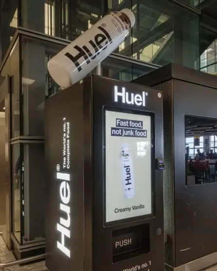 A Huel vending machine at Heathrow Airport