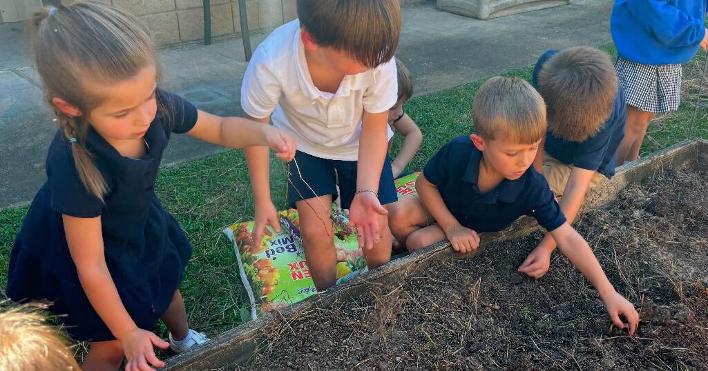 Bains Lower Elementary students learn nutrition and gardening