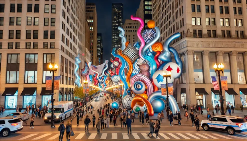 How State Street might look with new art installations, according to Team Culture.