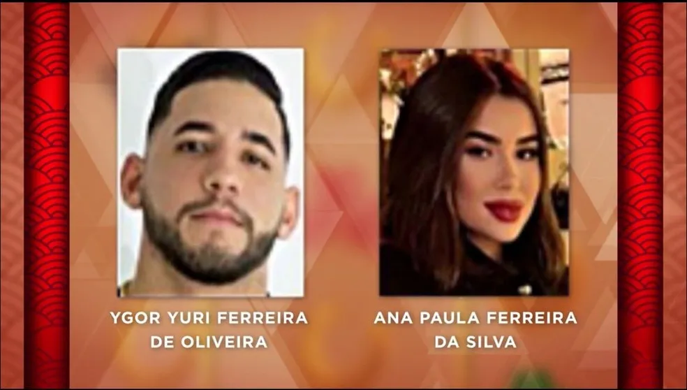 Paulinha e Ygor Ferreira foram presos suspeitos de divulgar contas viciadas — Foto: Reprodução/Fantástico