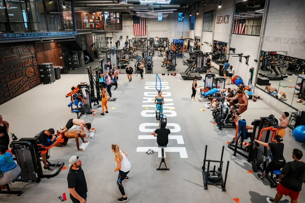 group fitness floor at a Legacy gym