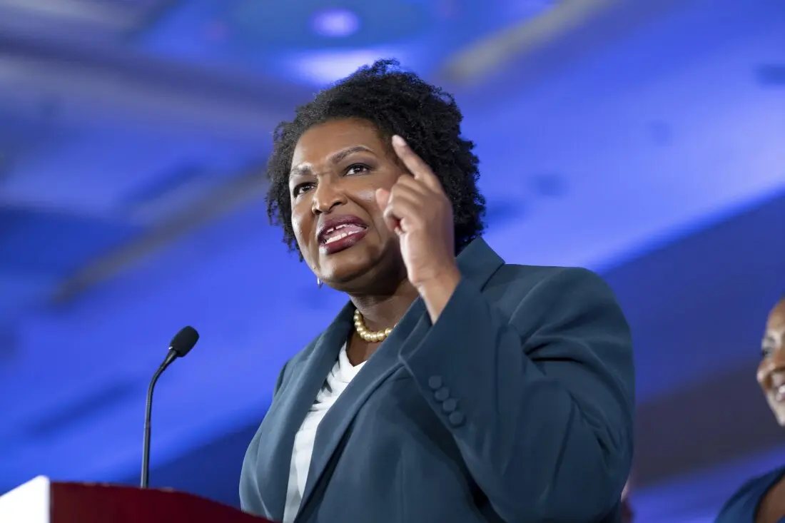 Stacey Abrams, Democratic candidate for Georgia governor, gives a concession speech in Atlanta on Tuesday, Nov. 8, 2022.