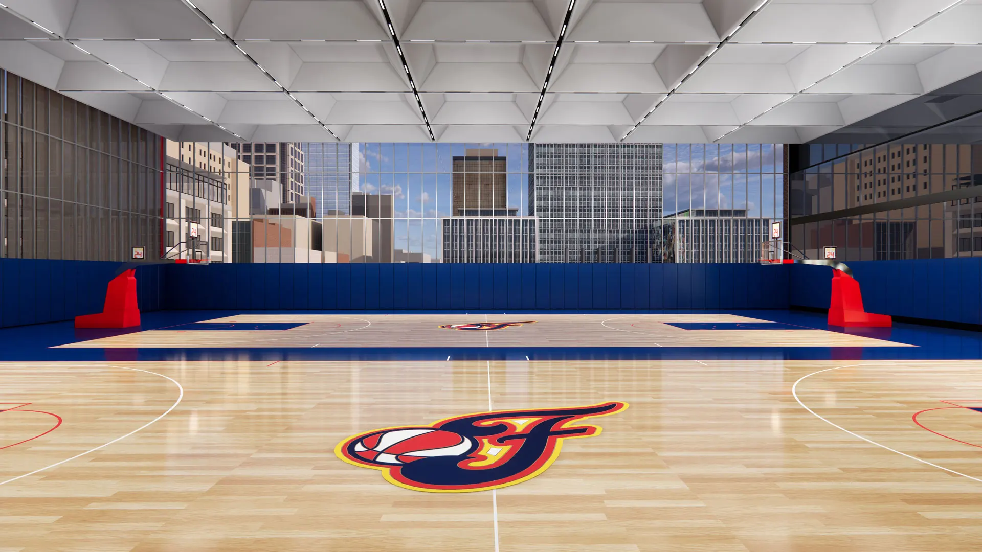 Indiana Fever Sports Performance Center Court View