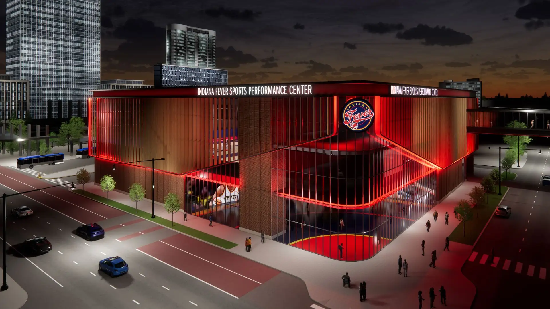 Indiana Fever Sports Performance Center Night View