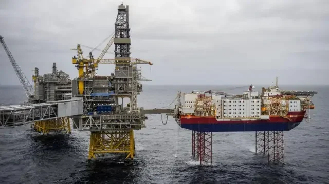 Uma plataforma de petróleo norueguesa