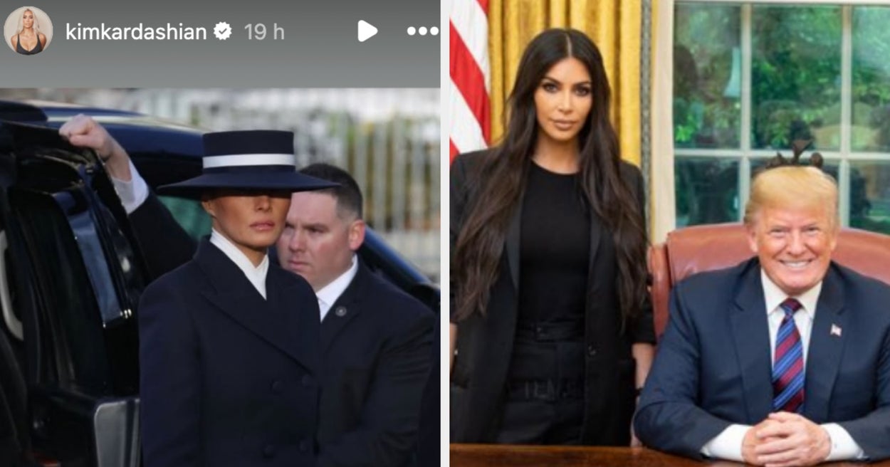 Kim Kardashian Is Facing Backlash After She Posted A Photo Of Melania Trump To Her Instagram Story During Yesterday’s Inauguration