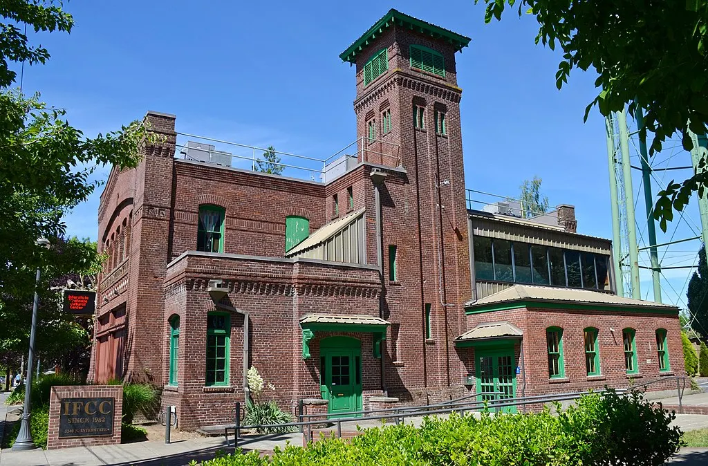 Portland's Interstate Firehouse Cultural Center occupies a 1910-built former firehouse on North Interstate Avenue. Photo: Wikimedia Commons/Steve Morgan, 2015.