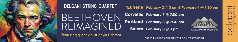 Cascadia Composers and Delgani String Quartet Portland Oregon