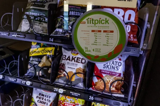 FitPick vending machine options included in vending machines at Fort Knox, Kentucky, Jan. 28, 2025. These new items were put in as part of a Fort Knox nutrition environment working group initiative to improve the nutrition network within the...