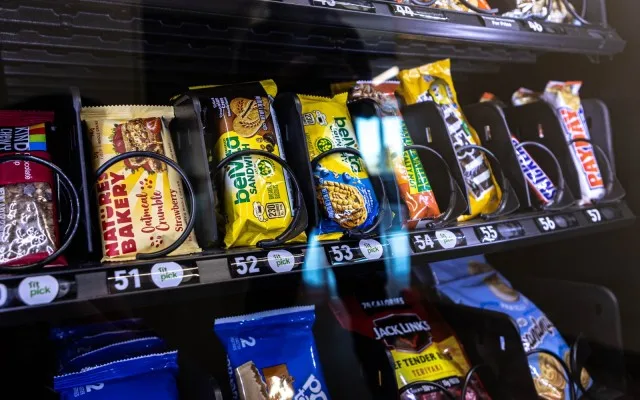 FitPick vending machine options included in vending machines at Fort Knox, Kentucky, Jan. 28, 2025. These new items were put in as part of a Fort Knox nutrition environment working group initiative to improve the nutrition network within the...