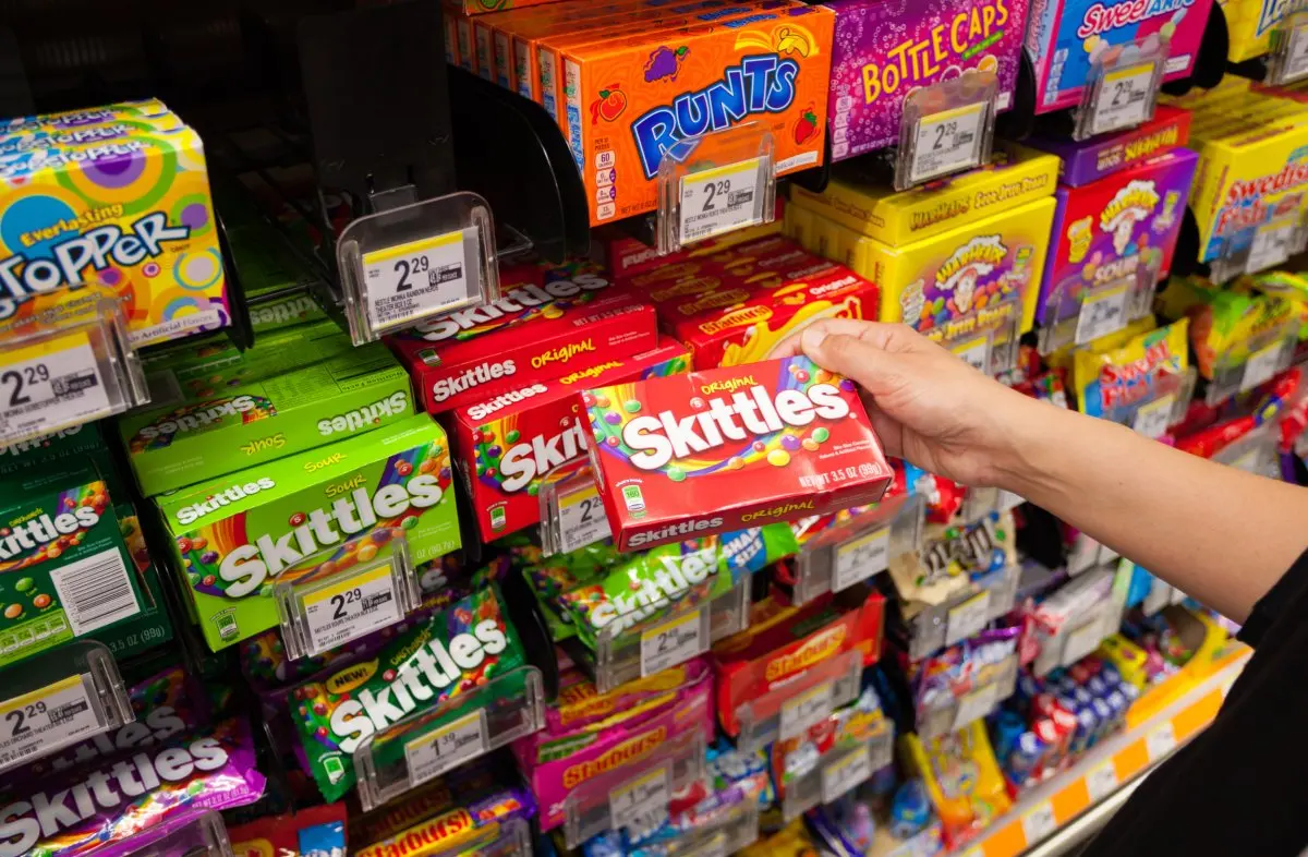 candies for sale in supermarket