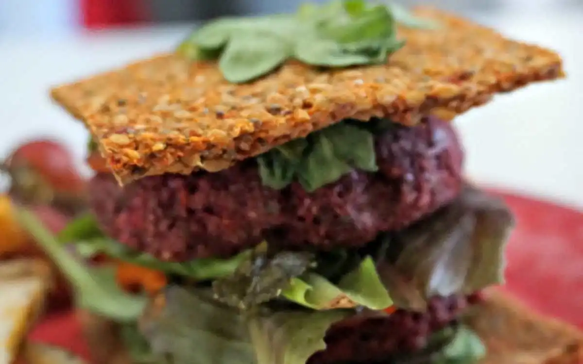 raw beet sunflower burgers