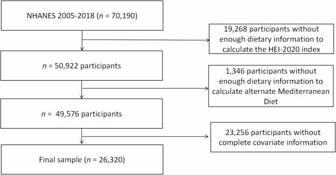 Association between Healthy Eating Index-2020, alternative Mediterranean Diet scores, and gastrointestinal cancer risk in NHANES 2005–2018