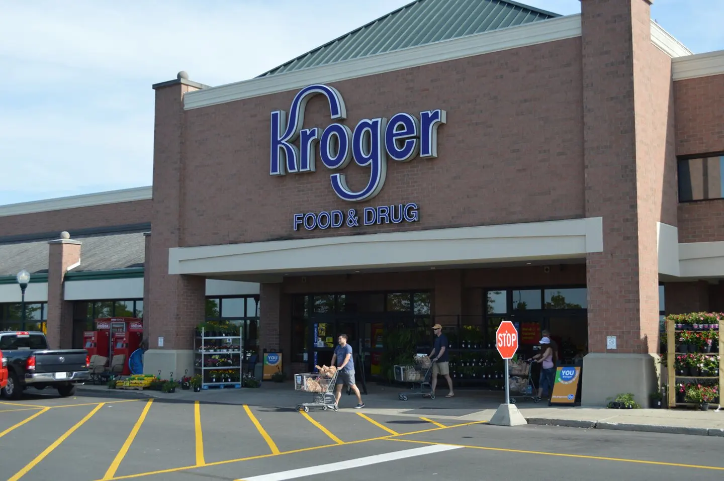 Columbus,OH - Circa July 2017: Kroger Supermarket. The Kroger Co. is One of the World's Largest Grocery Retailers.; Shutterstock ID 1218526141