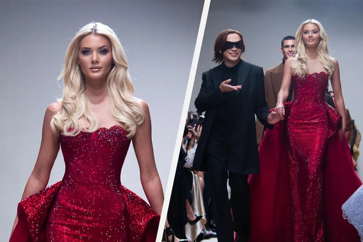 Reigning Miss Universe Victoria Theilvig closes Michael Cinco’s Dubai Fashion Week show