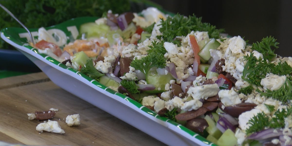 Nutrition educator shows off how she gets game day ready with her 7-layer Mediterranean dip