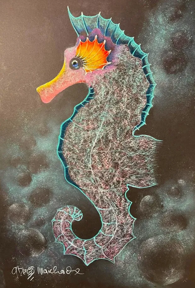 An upcoming seahorse art workshop by artist Gregory Maichack at the Leominster Public Library is one of the many programs funded through this year's Leominster Cultural Council grants. (COURTESY GREGORY MAICHACK)