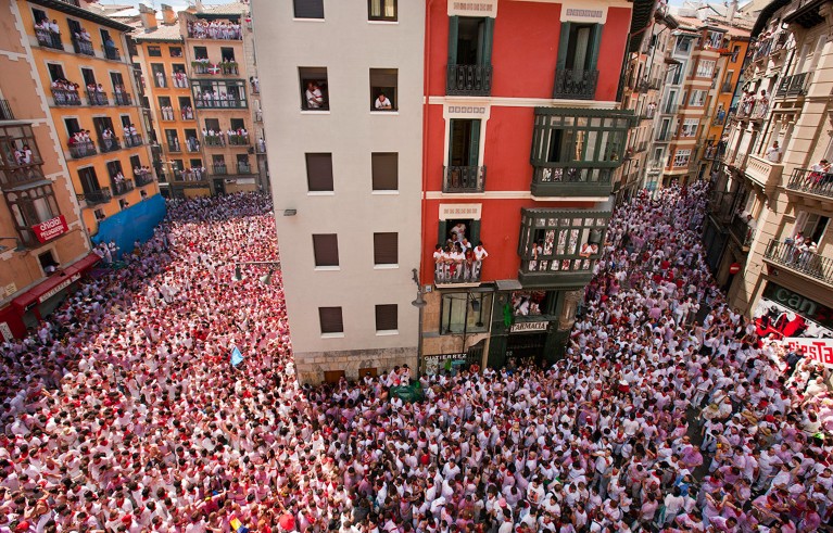 Crowds suck people into a vortex