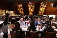 The three stained-glass windows now hanging at Meddlesome Moth in Dallas are part of Dallas...