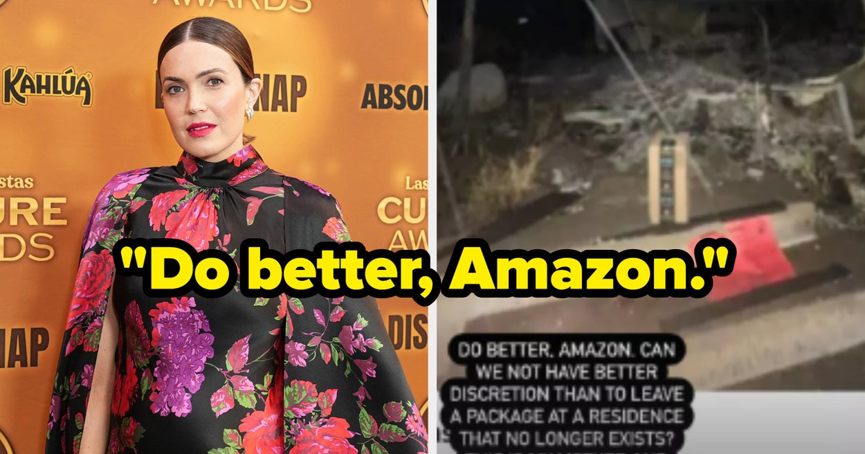 Mandy Moore Called Out Amazon After A Package Was Delivered To Her Destroyed In-Laws’ LA Home