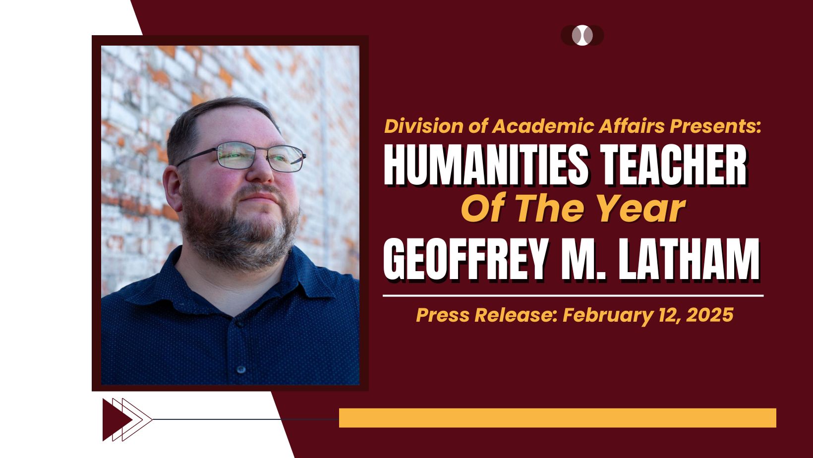 Geoffrey M. Latham Named 2025 Humanities Teacher of the Year