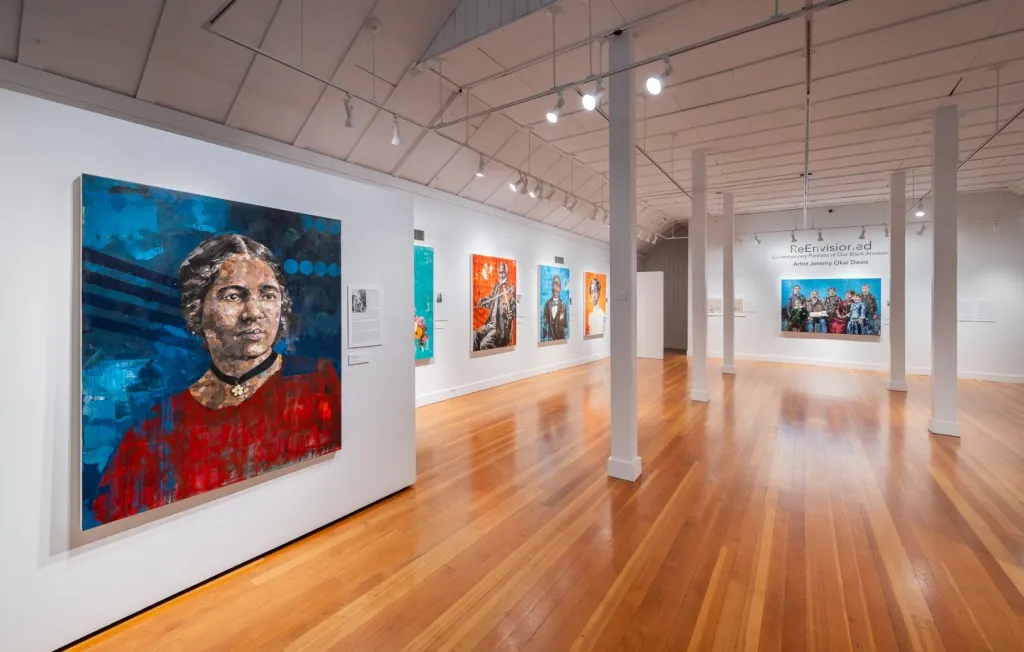 install view of portraits in a gallery