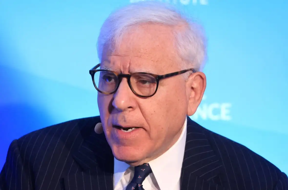 David M. Rubenstein, speaks at the Milken Conference 2024 Global Conference Sessions at The Beverly Hilton in Beverly Hills, California.