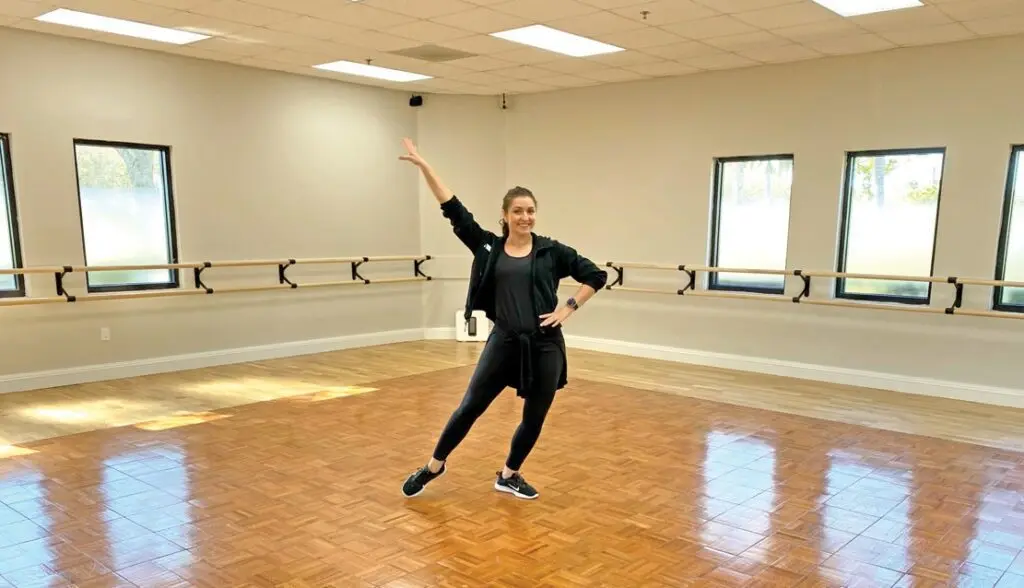 Marissa Jankowski, faculty chair of the dance program, strikes a pose in the new, state-of-the-art Halsell Family Dance Studio. MARY WOZNIAK / FLORIDA WEEKLY