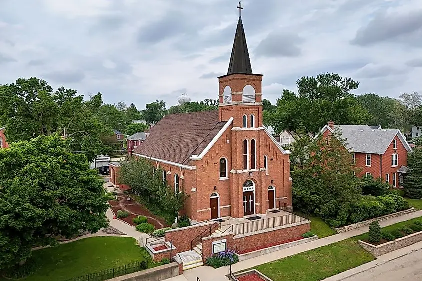 Immaculate Conception Catholic Church, Fulton, Illinois.